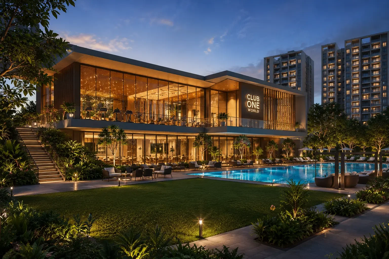 SOBHA OneWorld clubhouse illustration